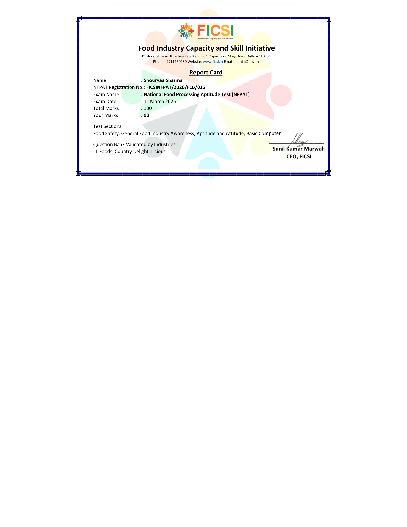 NFPAT Examination